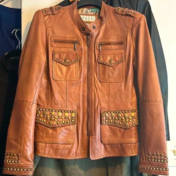 💙NWOT💙Tasha Polizzi💙 Studded Leather Jacket💙 - Picture 11 of 15